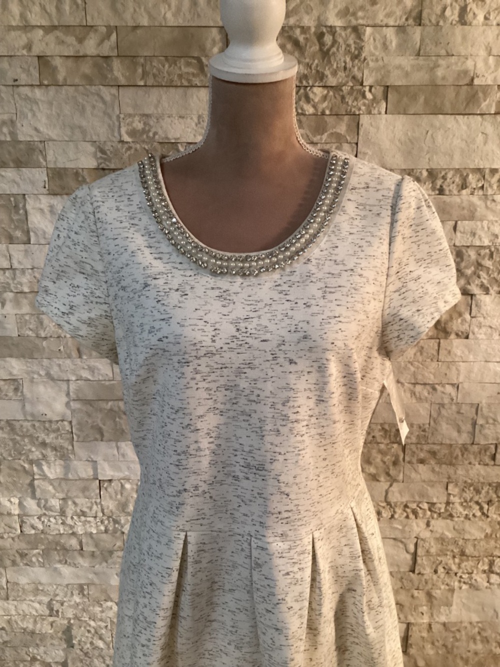 Maison Jules Jeweled Neckline Dress (NWT) - Picture 4 of 13